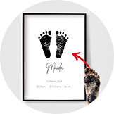 Personalisierte Handabdruck- & Fußabdruck-Poster