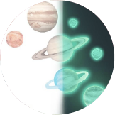 Leuchtende Aufkleber