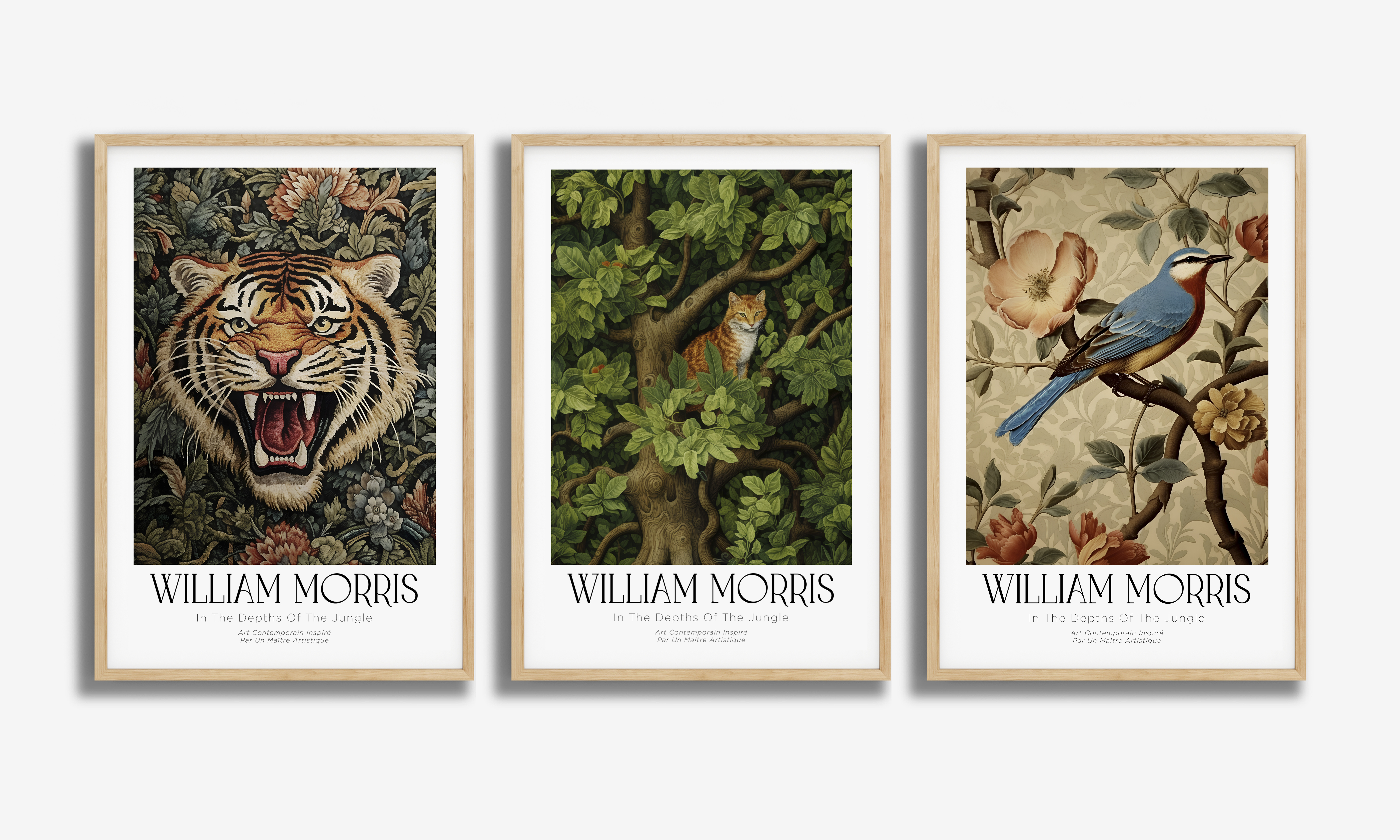 William Morris Dschungelposter - Set von 3