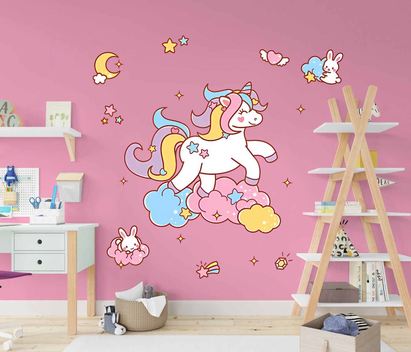 Wandtattoo -  Happy Unicorn