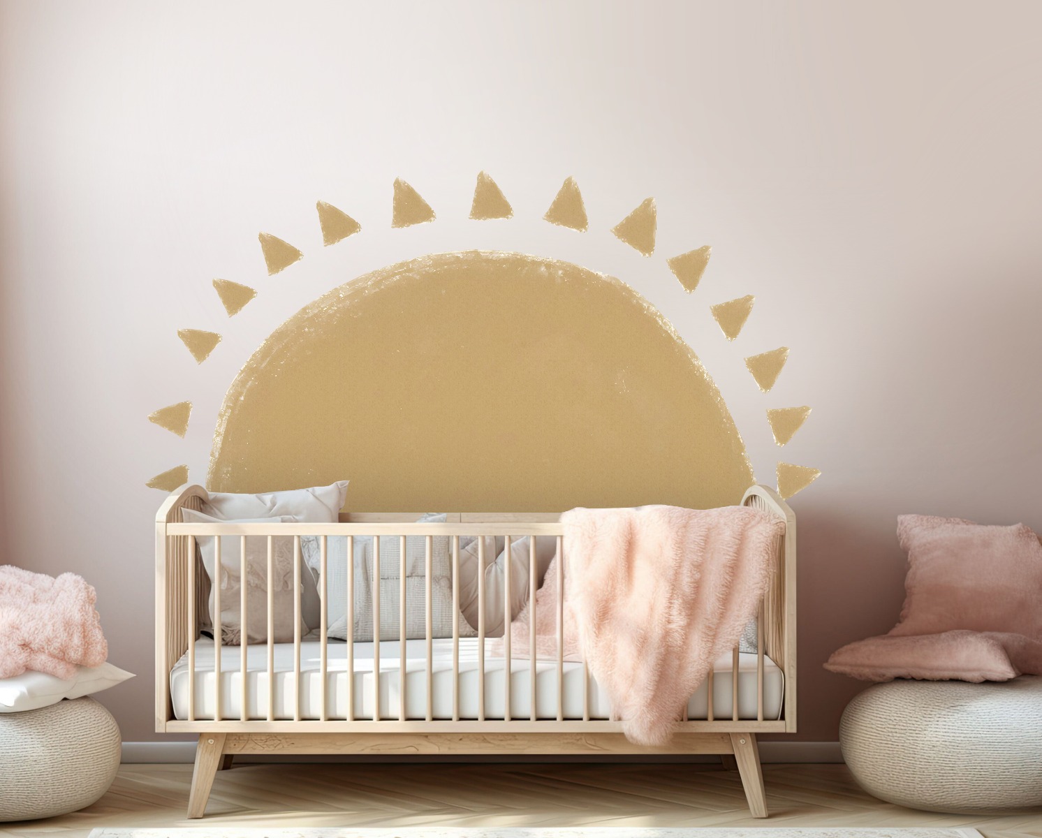 Wandtattoo - Halbe Sonne  / Beige