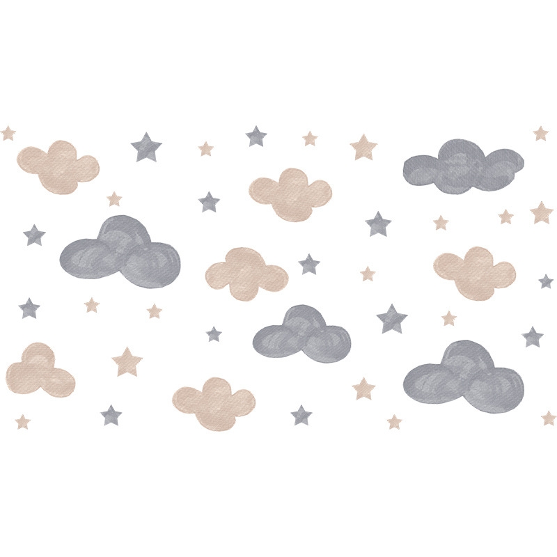 Wandtattoo - Wolken und Sterne