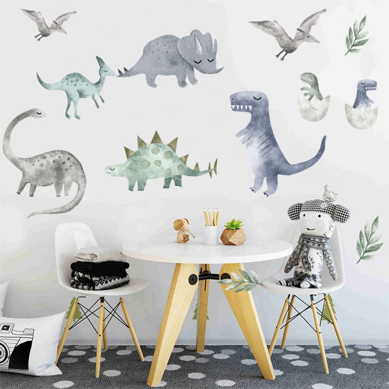 Wandtattoo - Pastell Dinosaurier