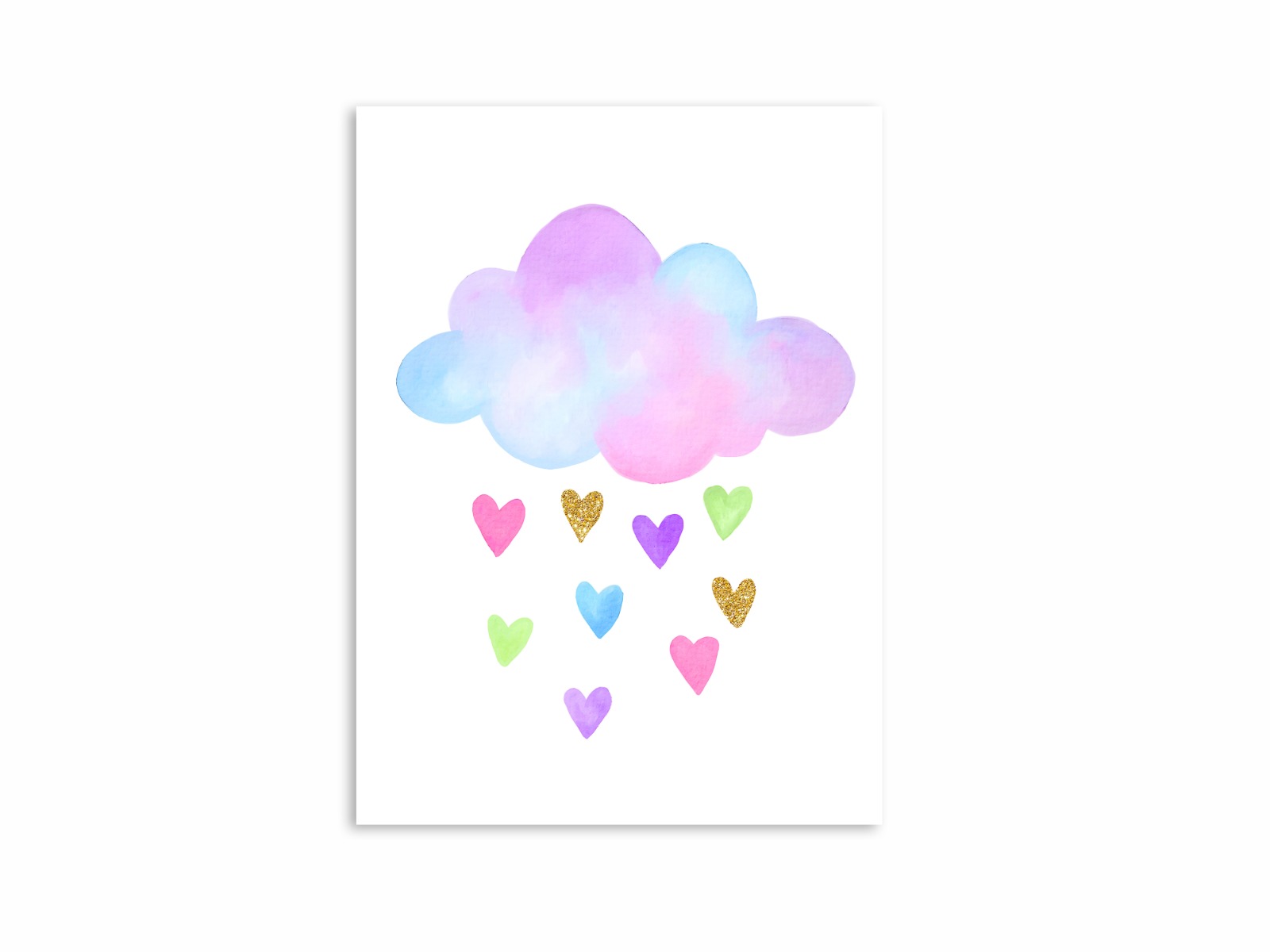 Poster – Herzen und Wolke