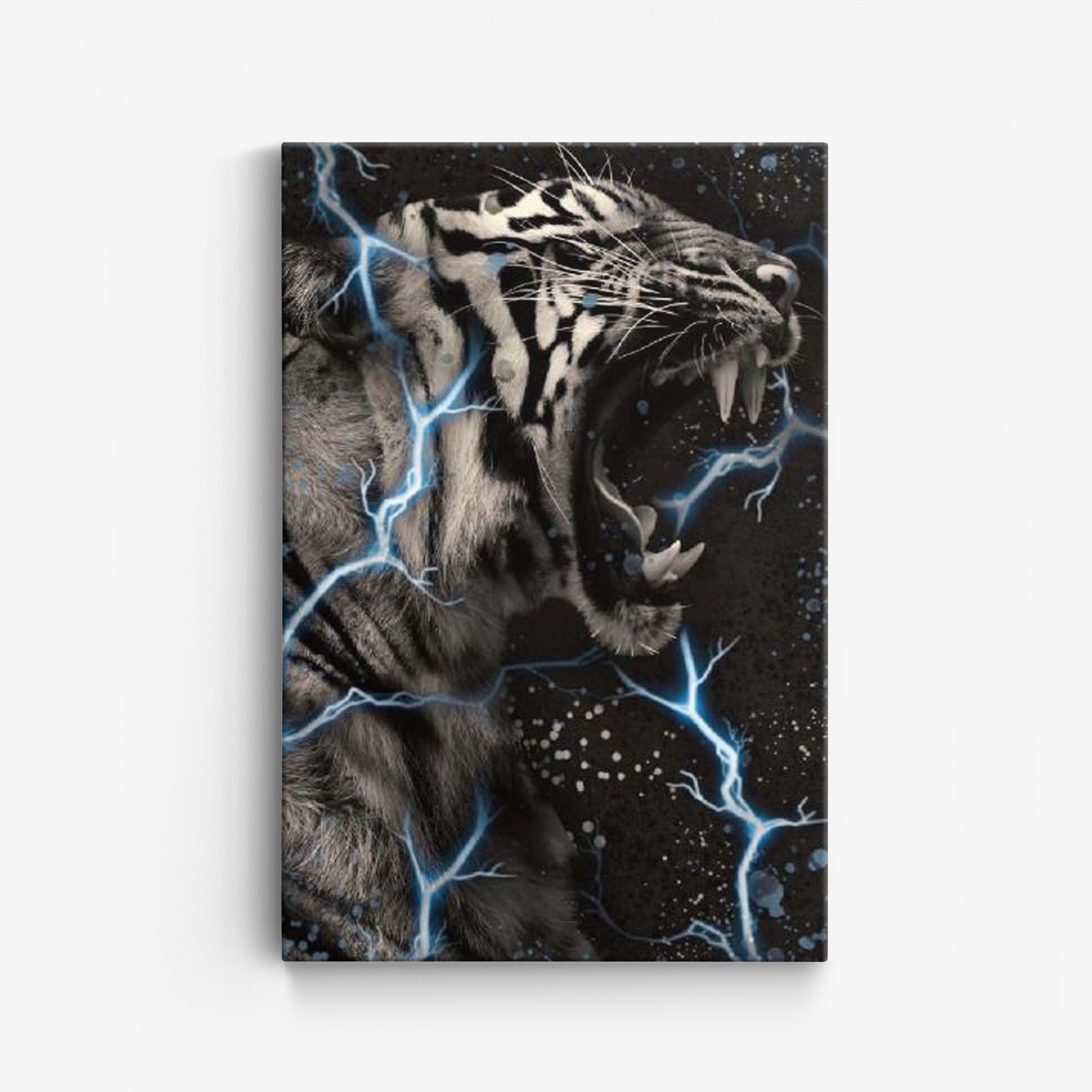 Leinwand -  Brüllender Tiger