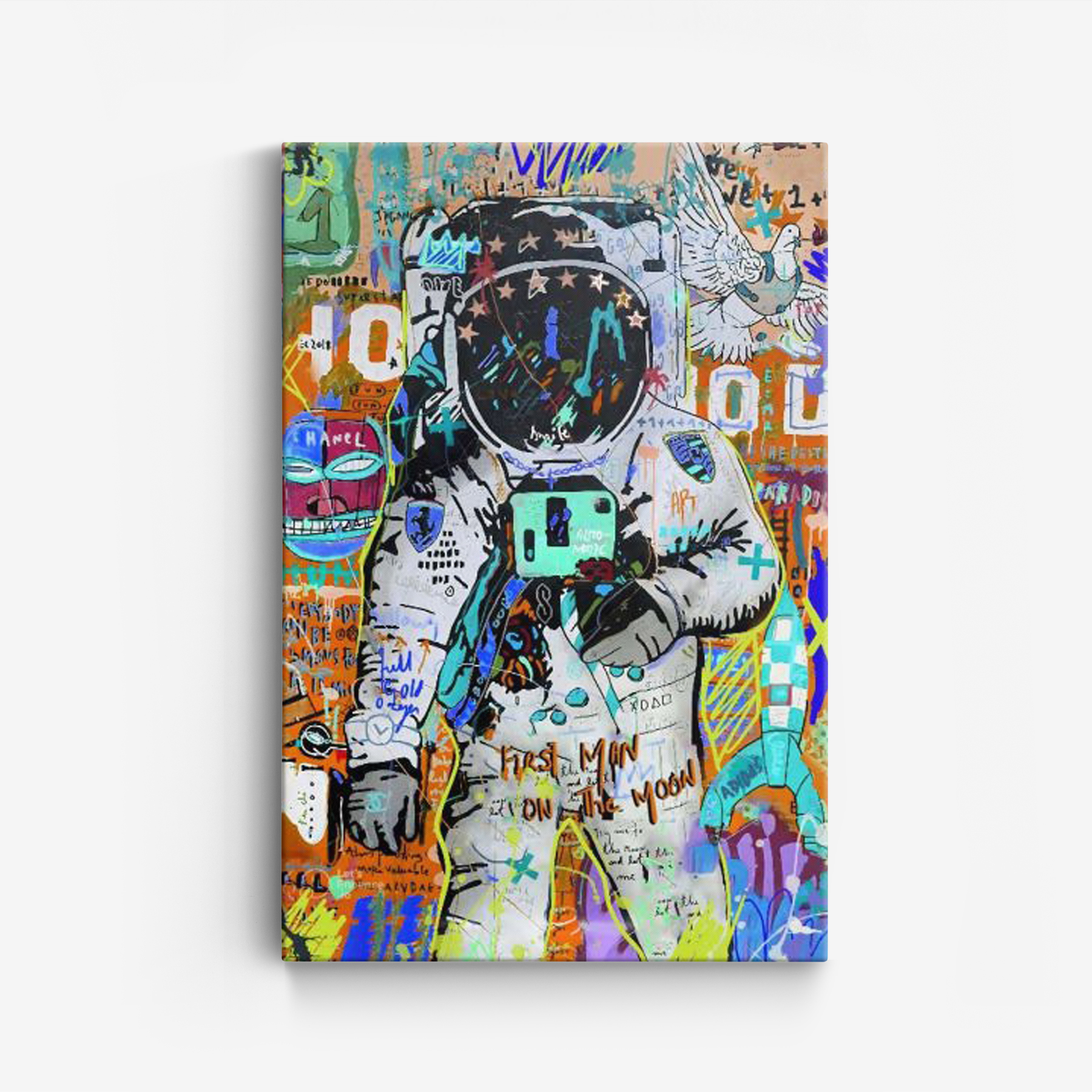 Leinwand -  First man on the moon
