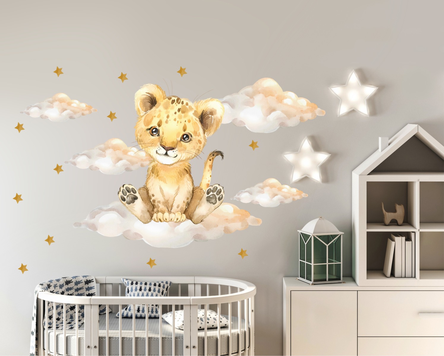 Wandaufkleber – Süßes Löwenbaby