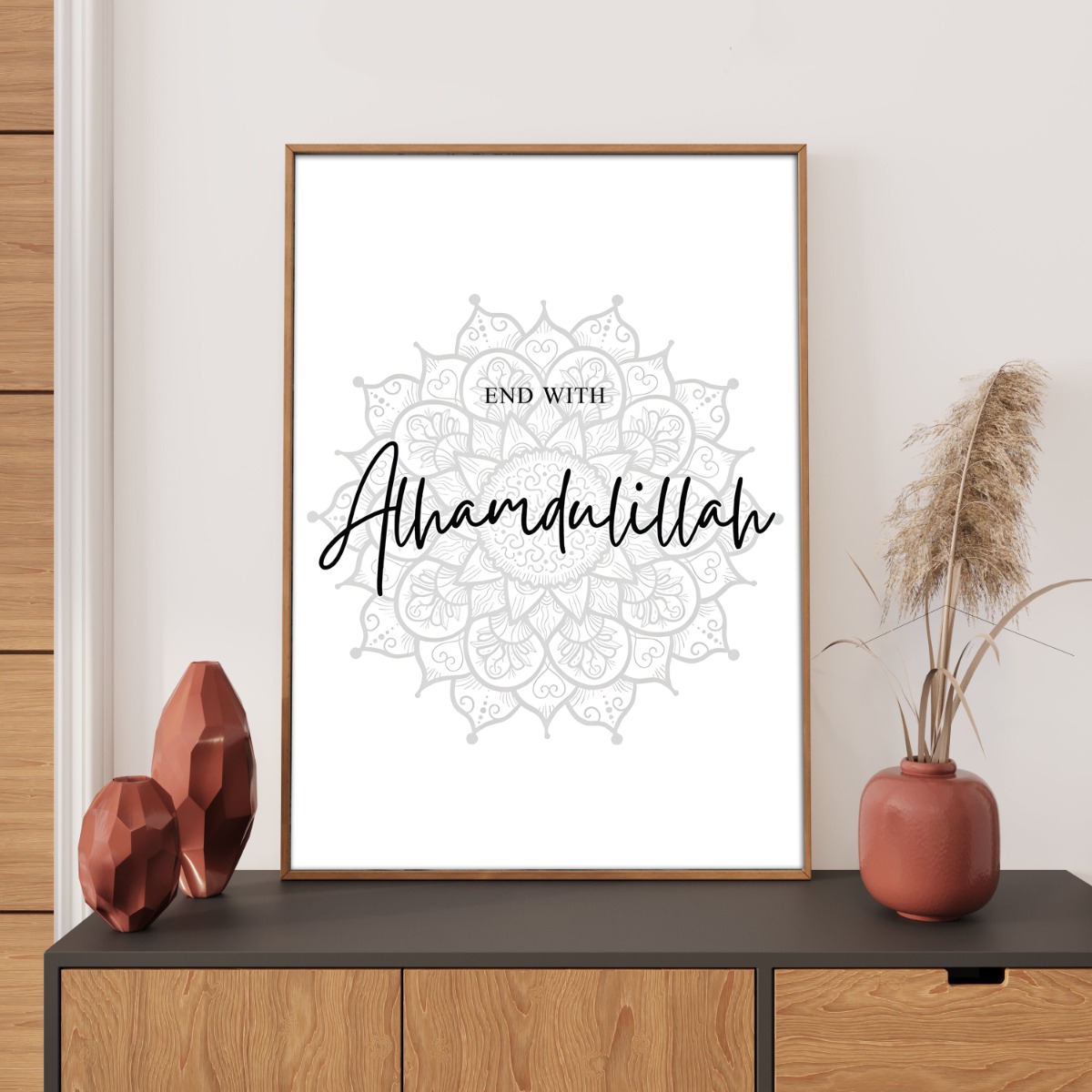 Poster – END WITH Alhamadulillah / Blume