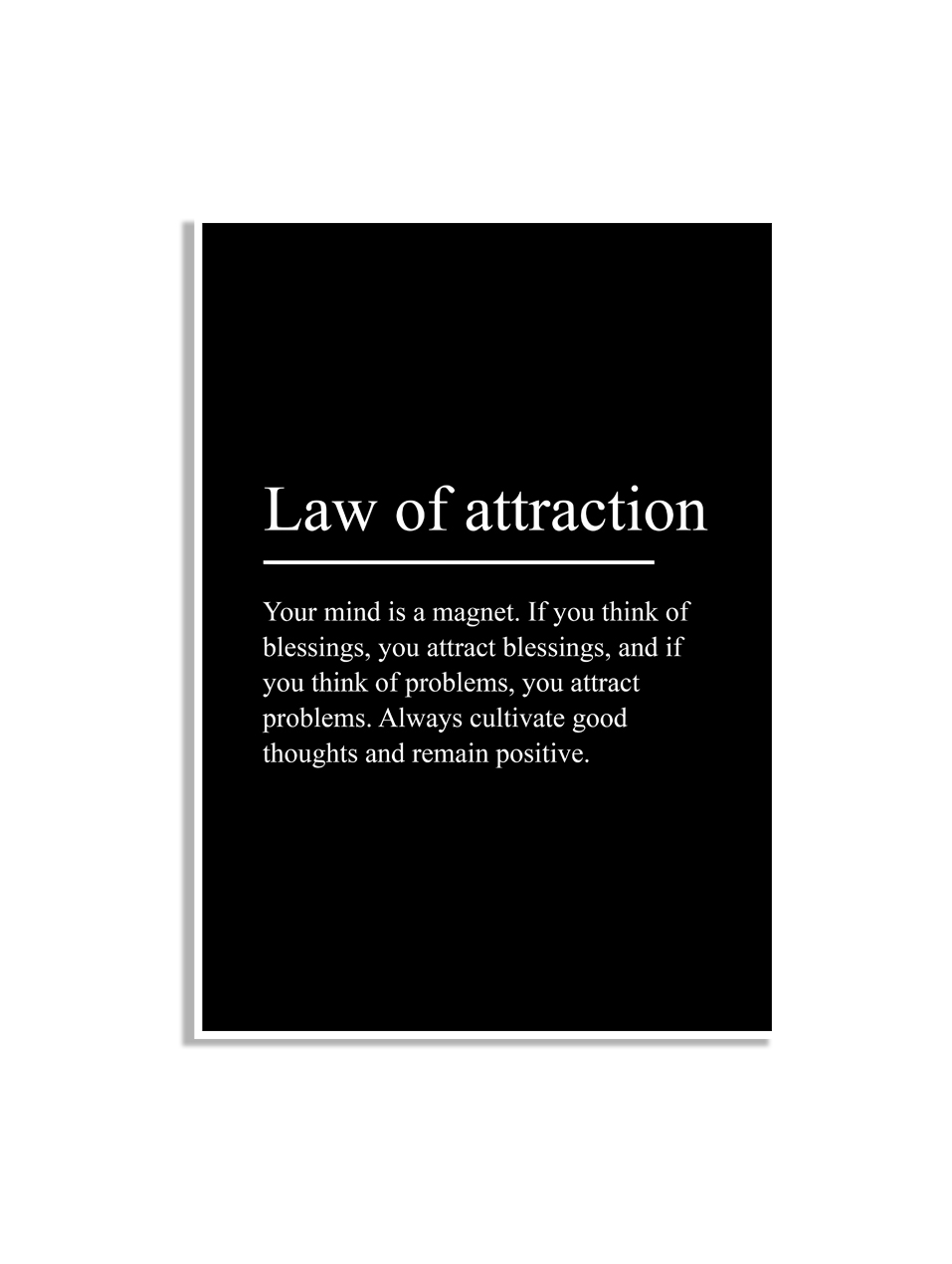 Poster – Law of attraction
