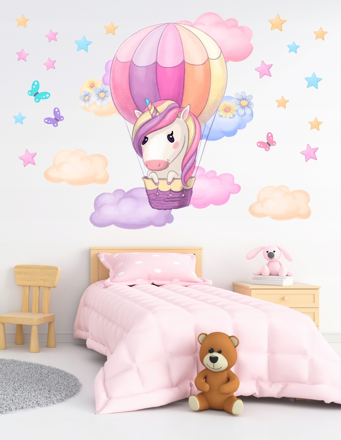 Wandtattoo - Einhorn im Ballon