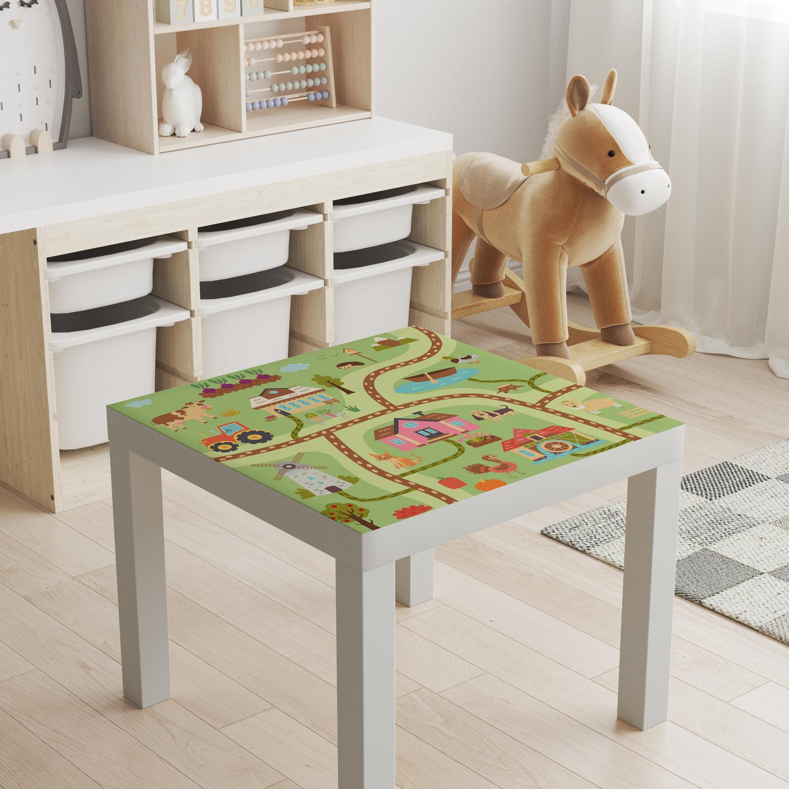 Selbstklebender Aufkleber – Lack Tischplatte Aufkleber / Bauernhof-Spielmatte Design
