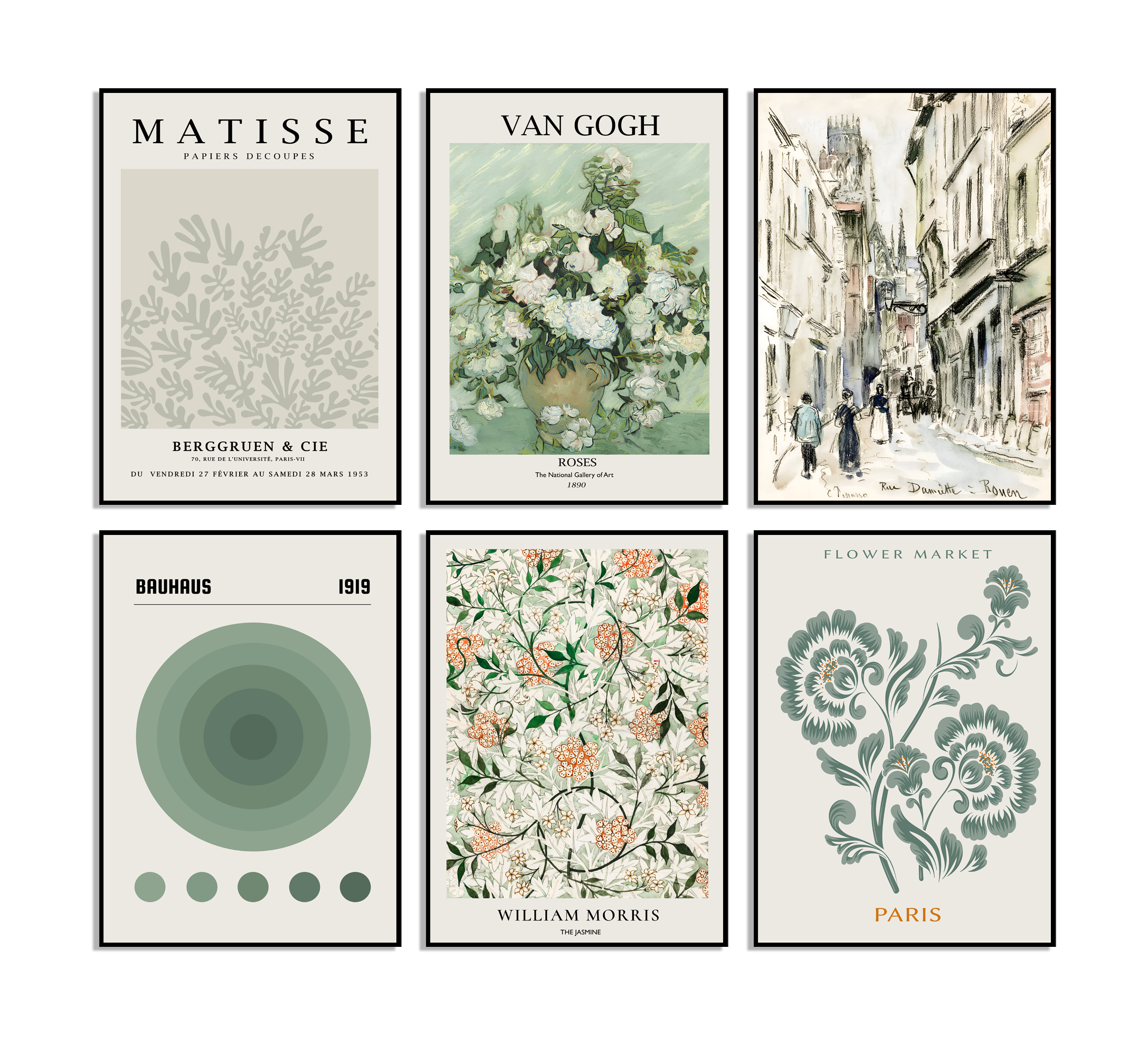 Künstlerische Poster Kollektion - Set von 6
