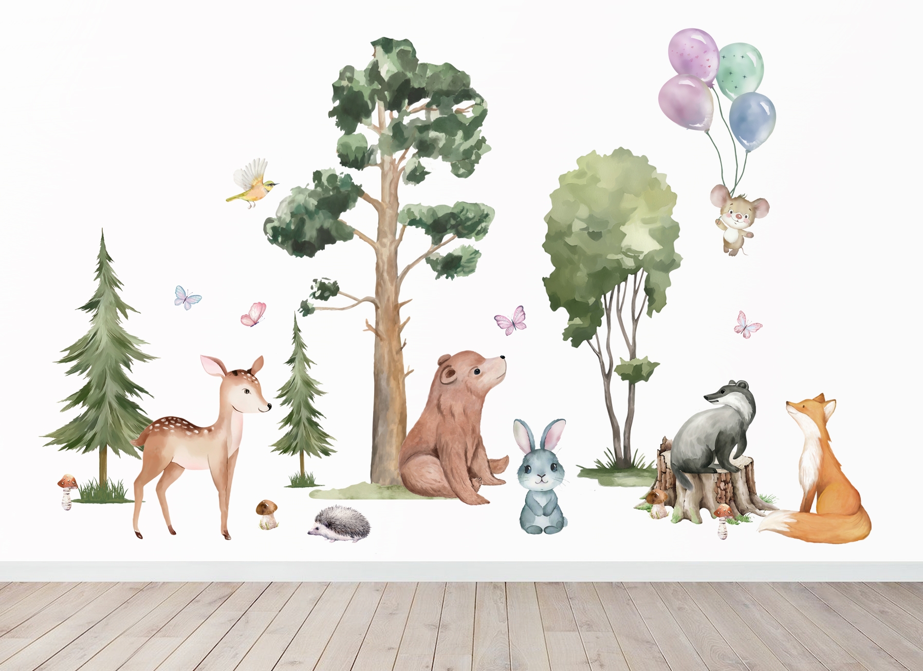 Wandtattoo - Kinderzimmer Safari-Tier