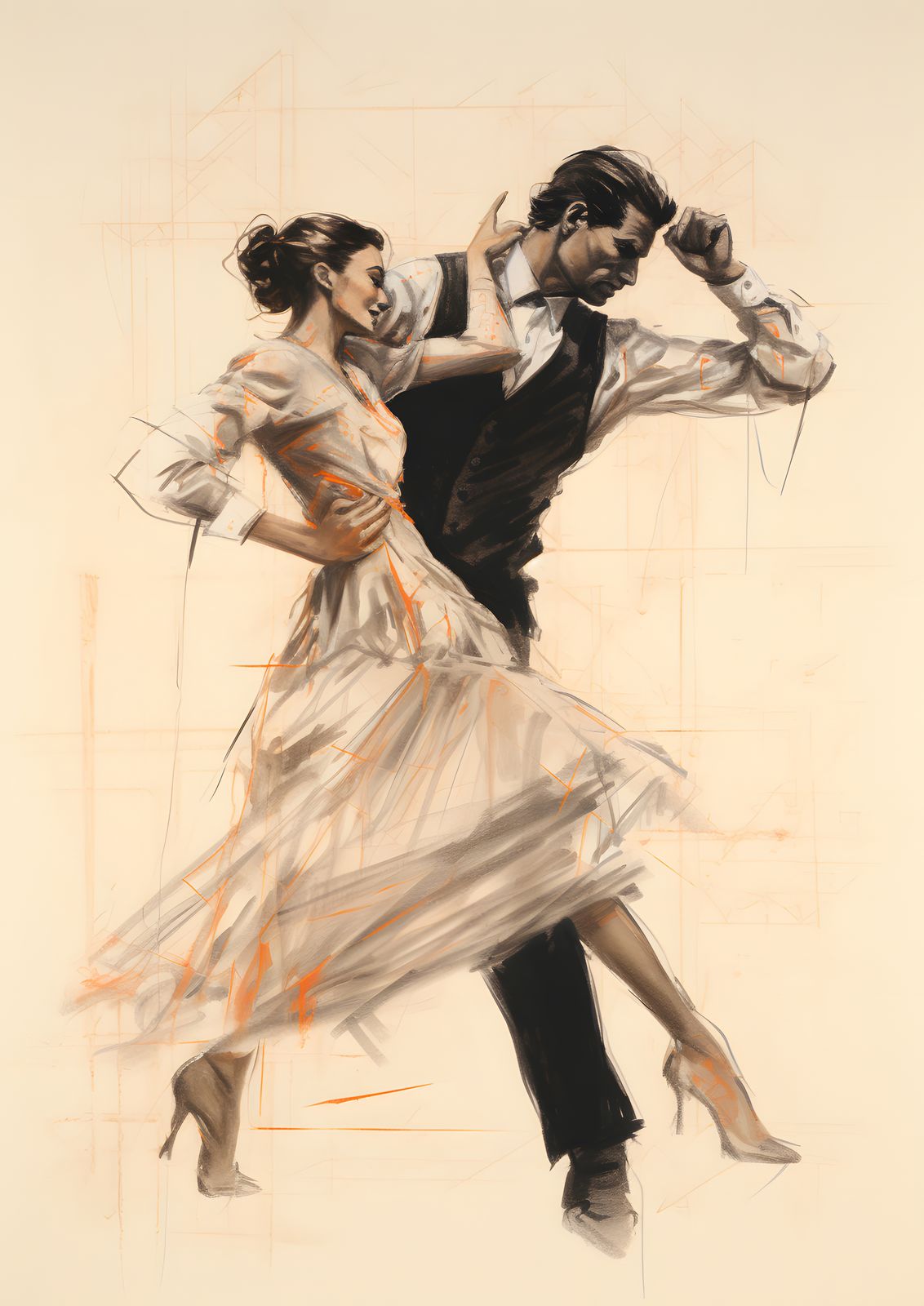 Poster - Tanzendes Paar