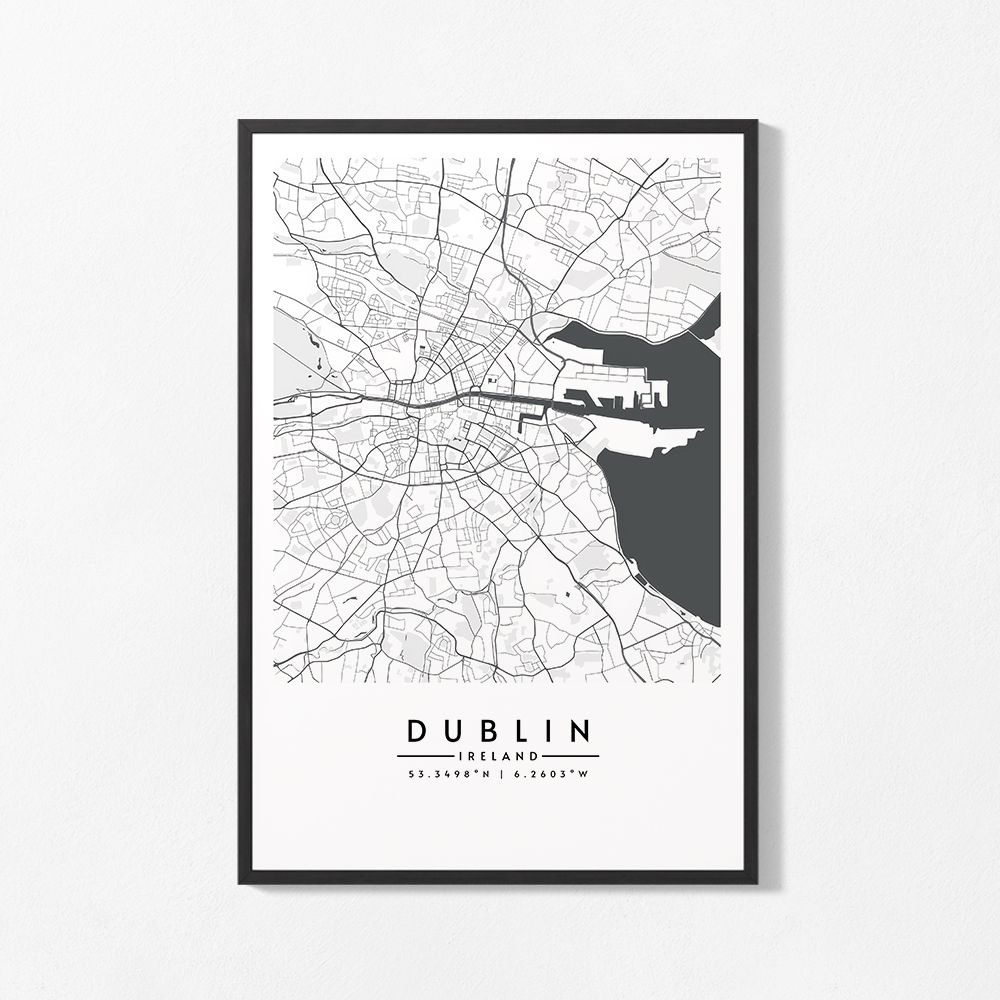 Poster - Stadtplan von Dublin