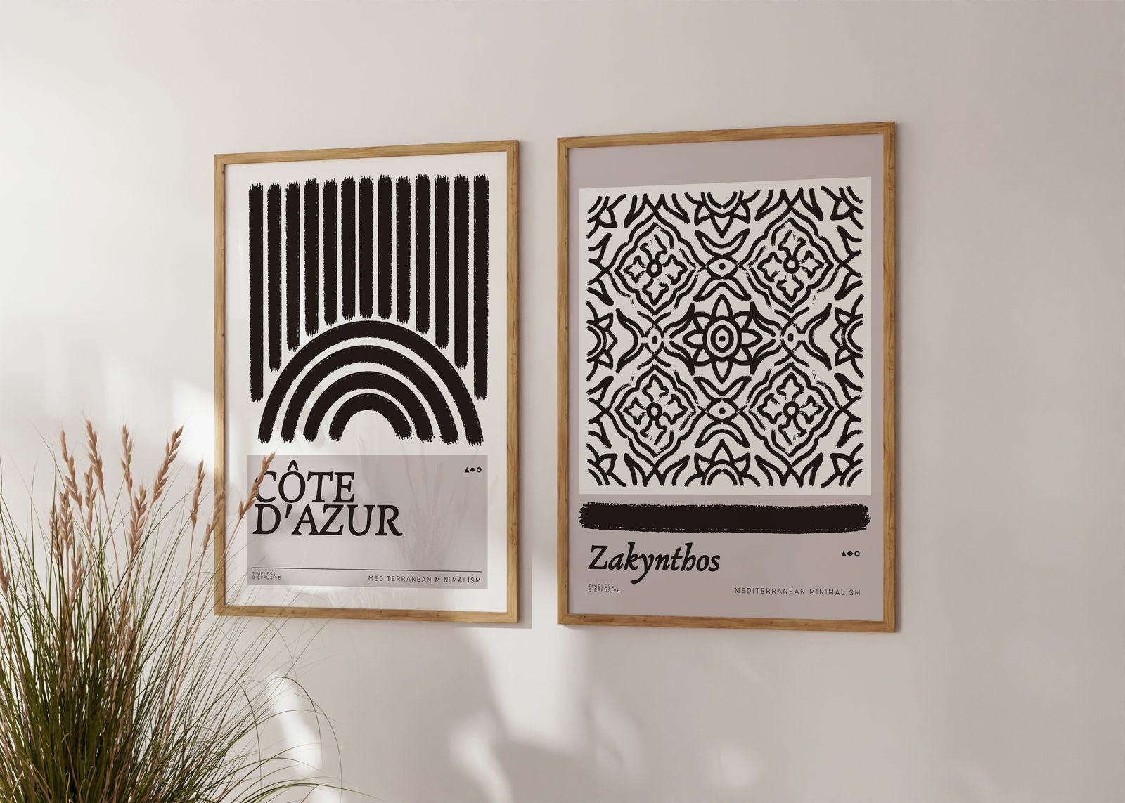 Poster - Mittelmeer-Minimalismus Set von 2