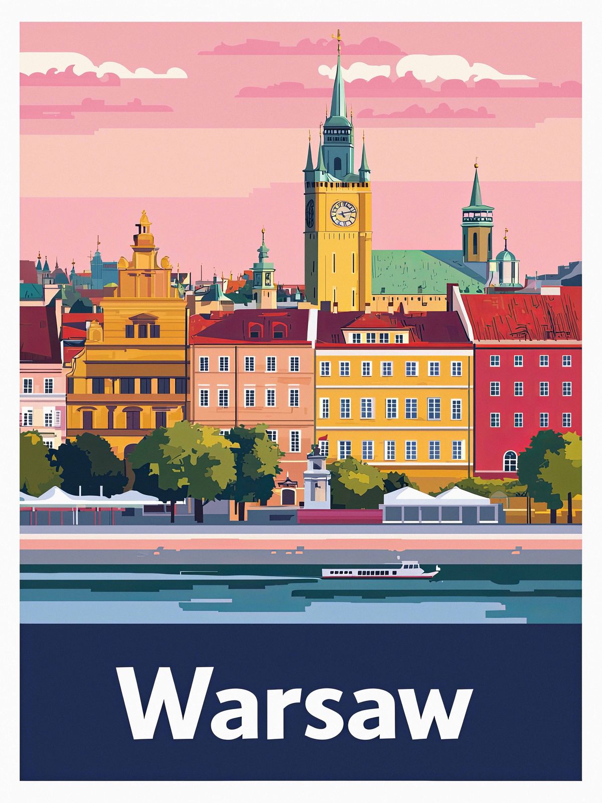 Poster - Warschau Stadtbild