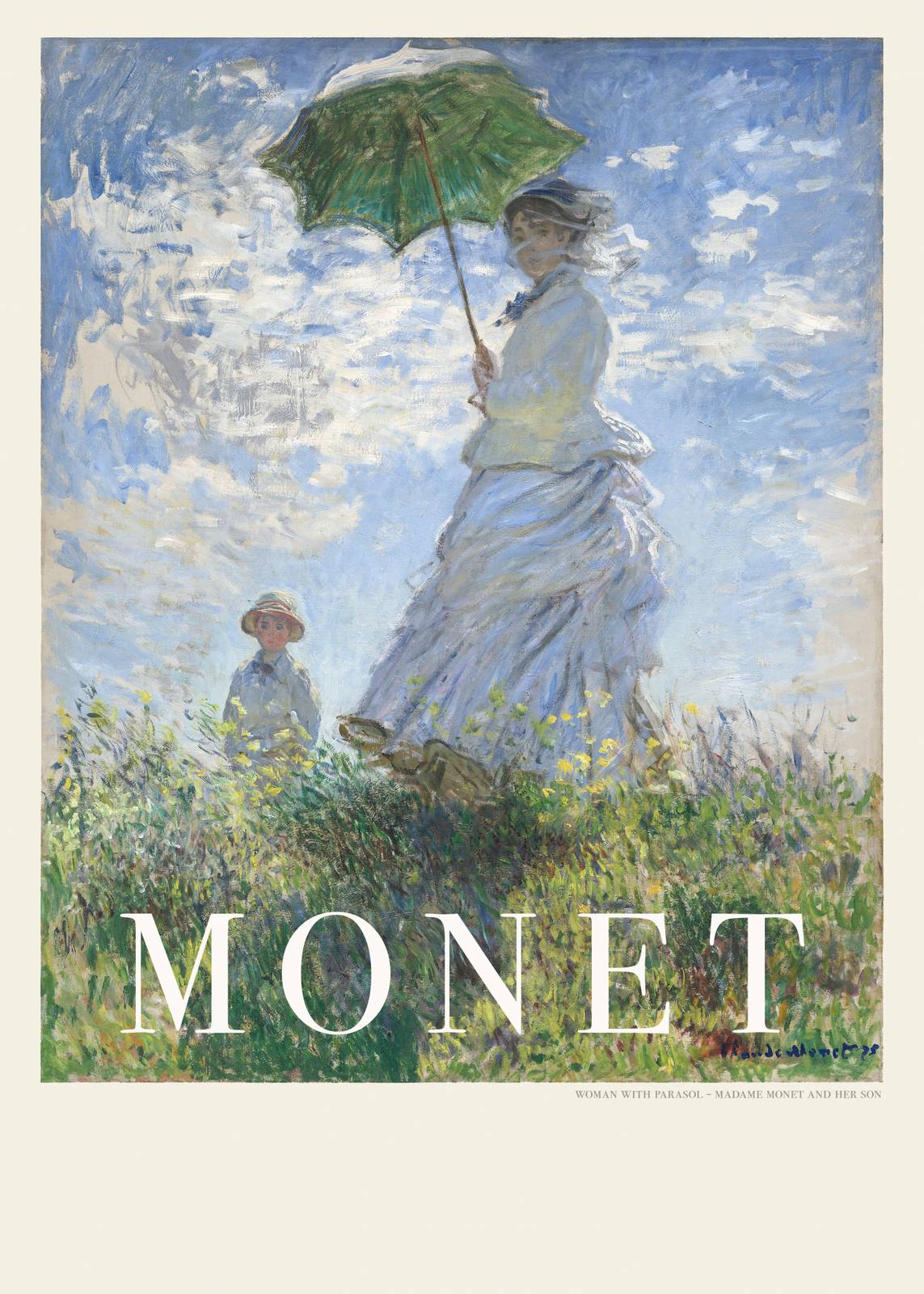 Poster - Frau mit Sonnenschirm