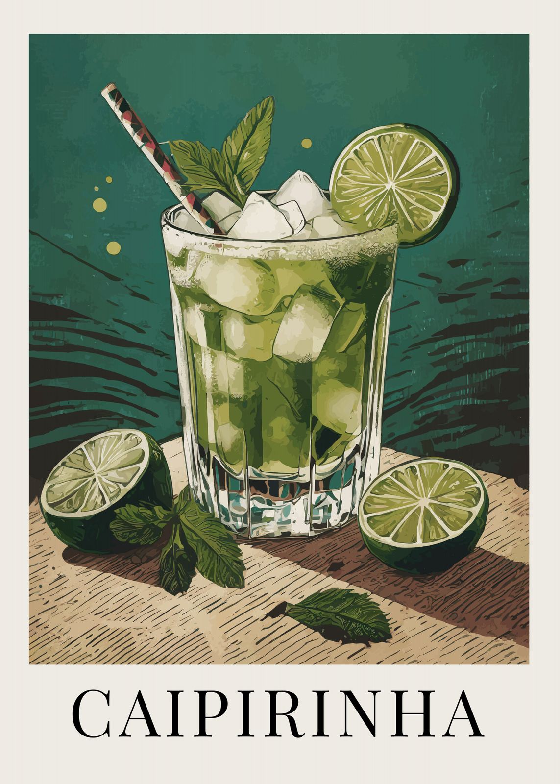 Poster - Caipirinha Cocktail