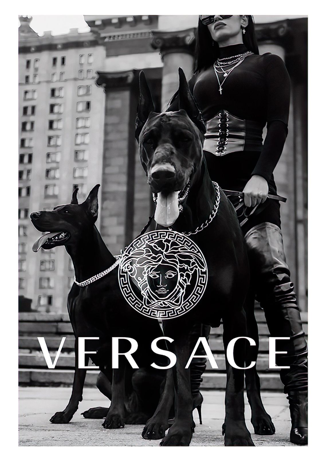 Versace Schwarz-Weiß-Poster