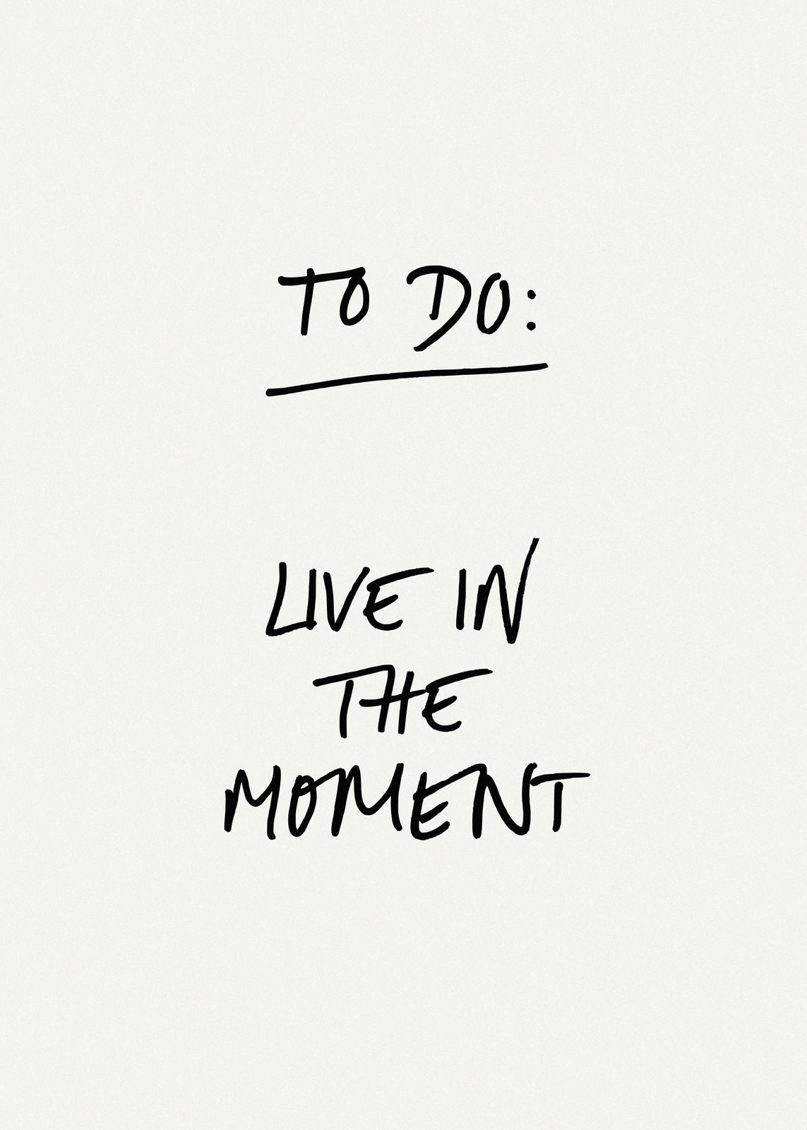 Poster - To Do: Im Moment Leben