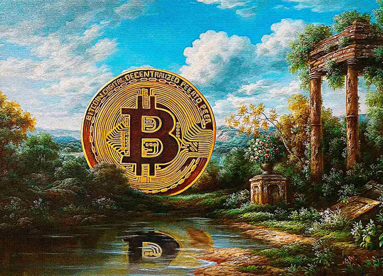 Poster - Bitcoin-Landschaft