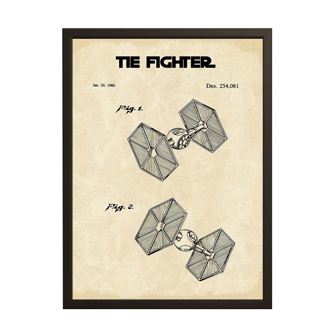 Patenthauptzeichnung Poster - TIE Fighter