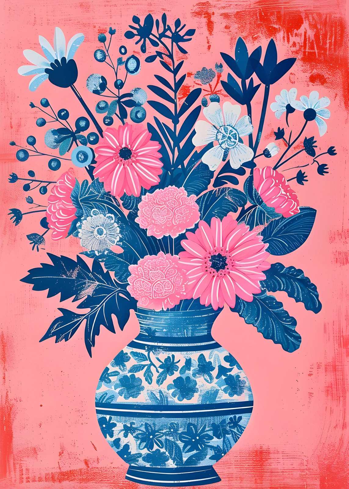 Poster - Blumenvase
