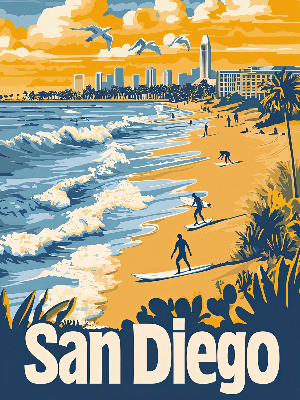 Poster - San Diego Strand
