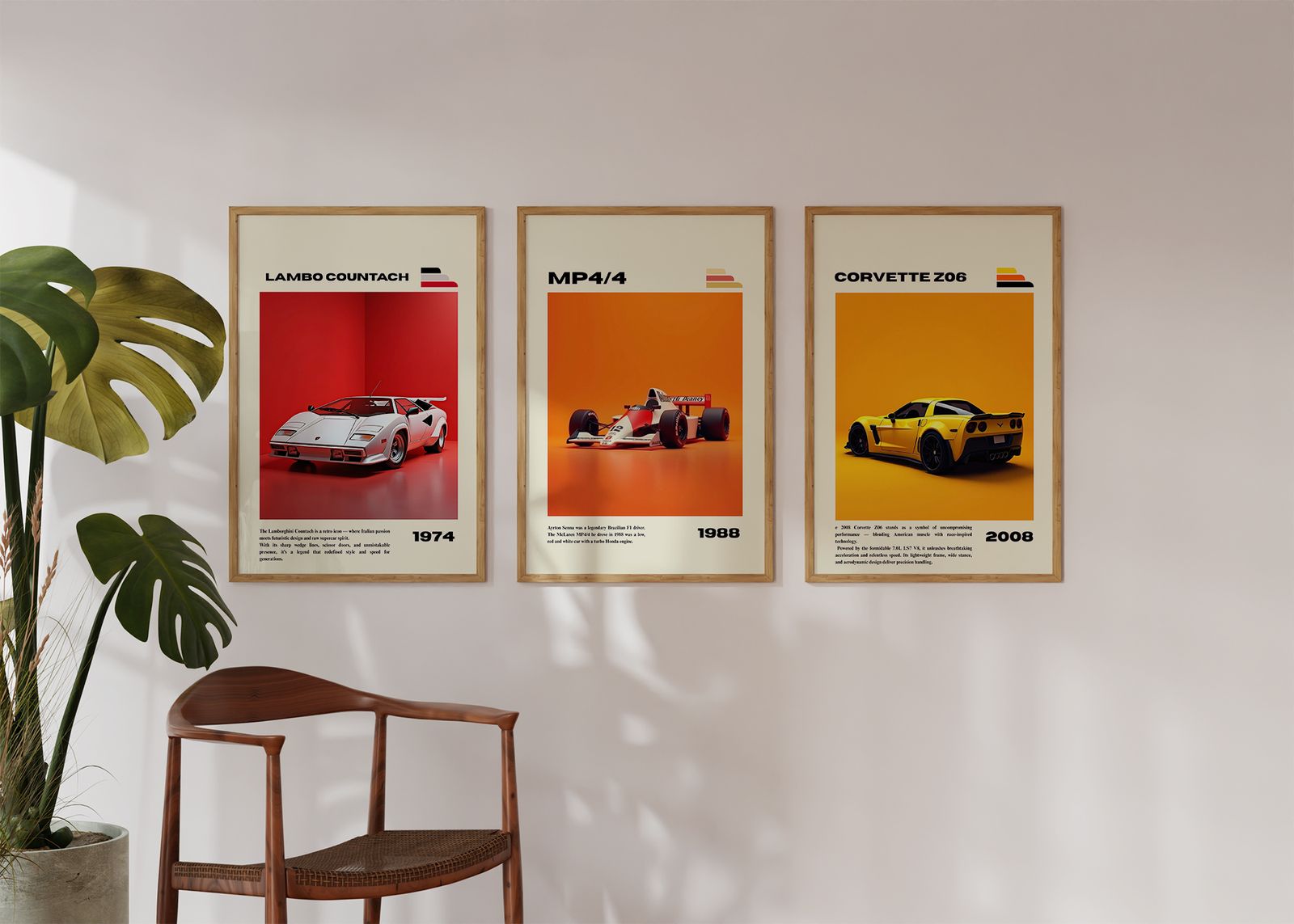Poster - Legendäre Autos Sammlung / Set von 3