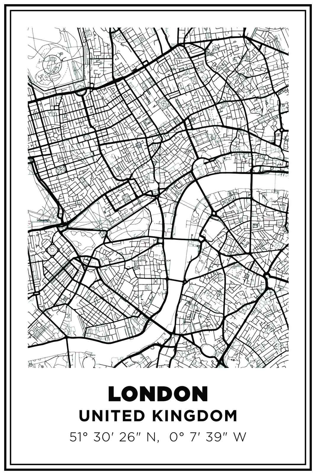 London Karten Poster