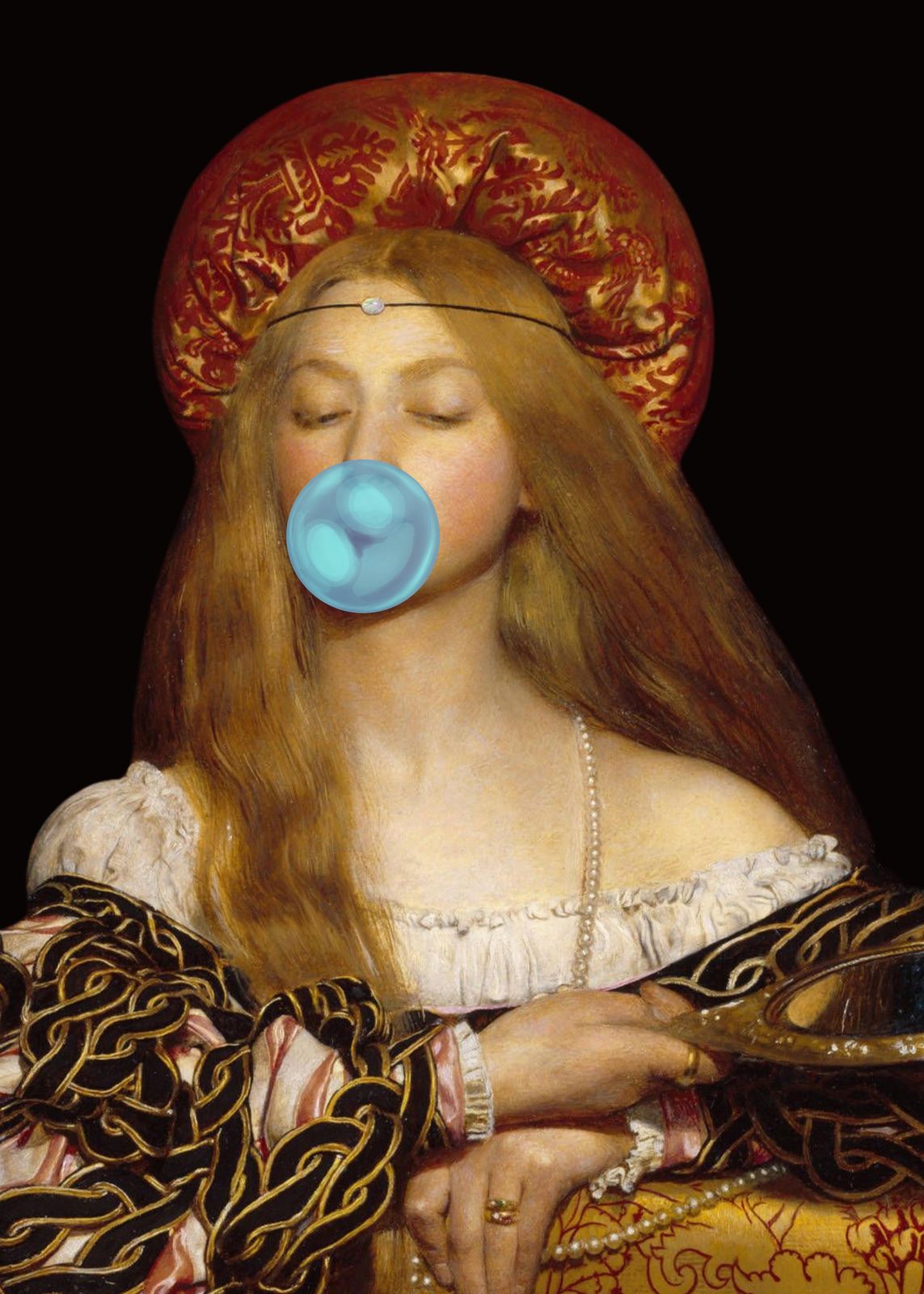 Poster - Lady mit Kaugummi