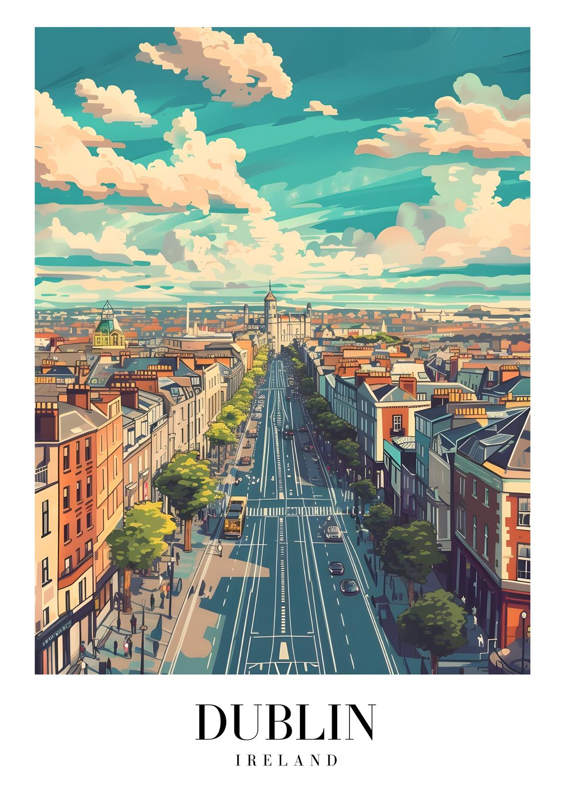 Poster - Blick auf Dublin