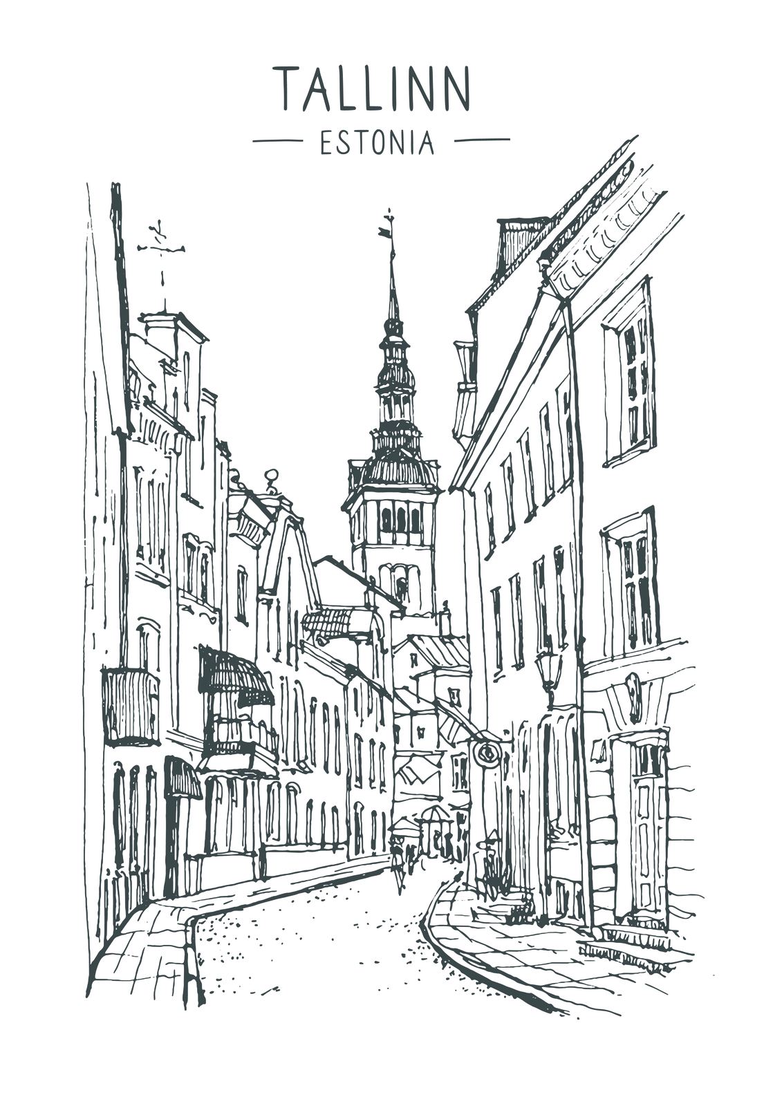 Tallinn Straßenposter