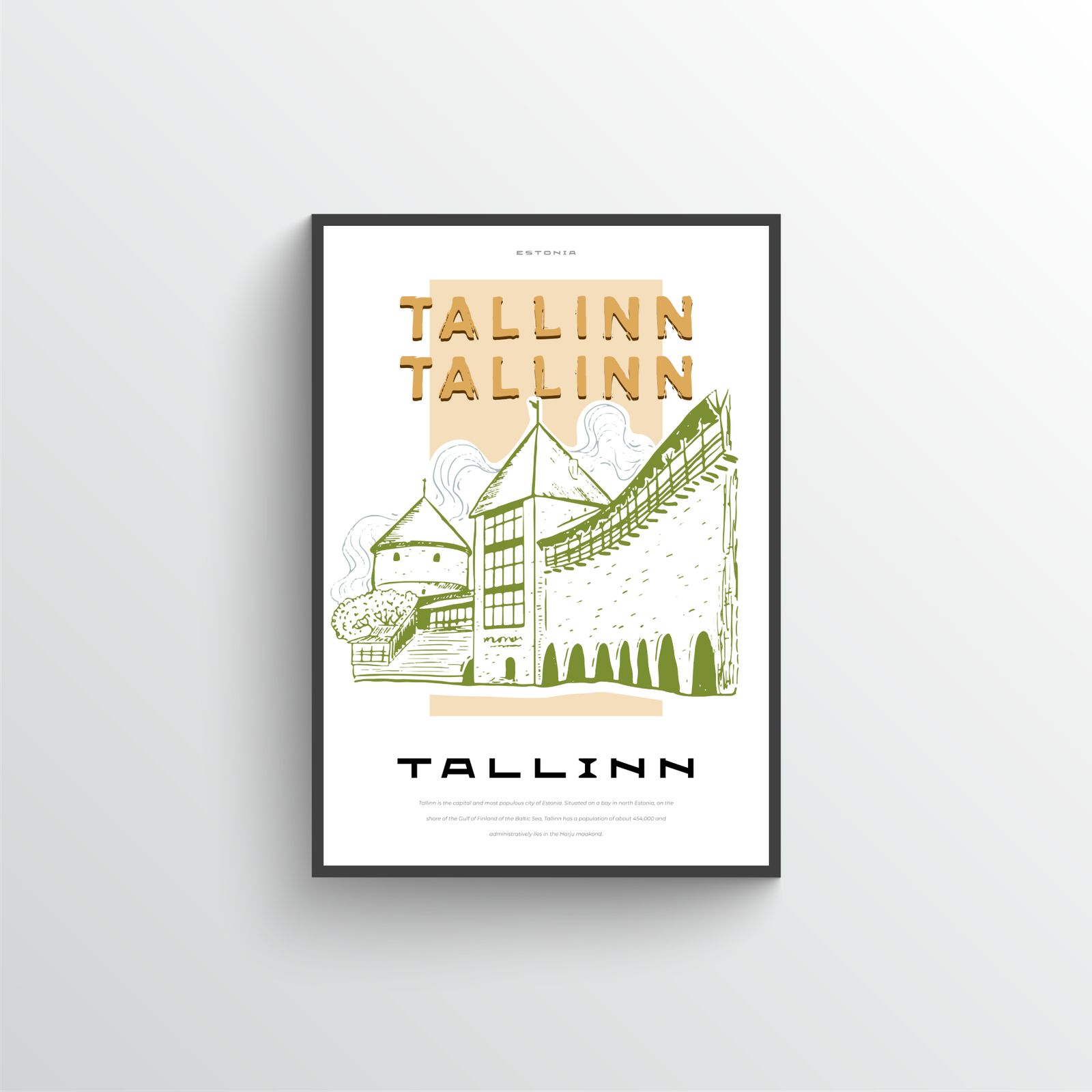 Tallinn Stadtbild Poster