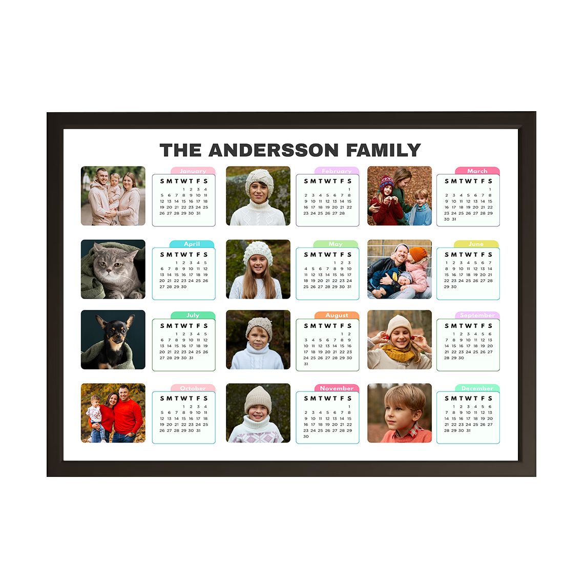 Personalisierte Poster - Familienkalender