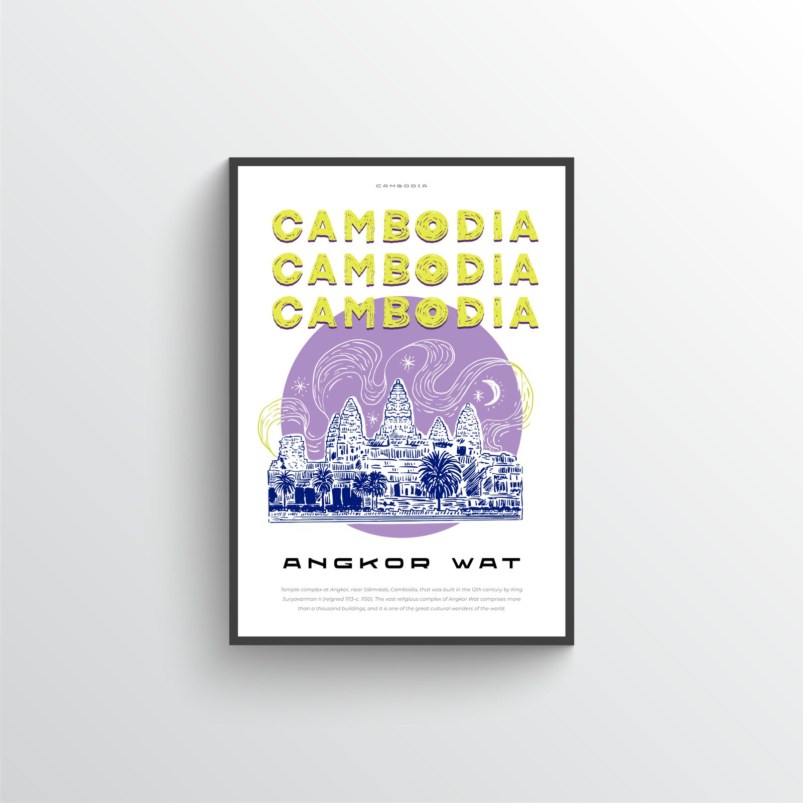 Kambodscha Angkor Wat Poster