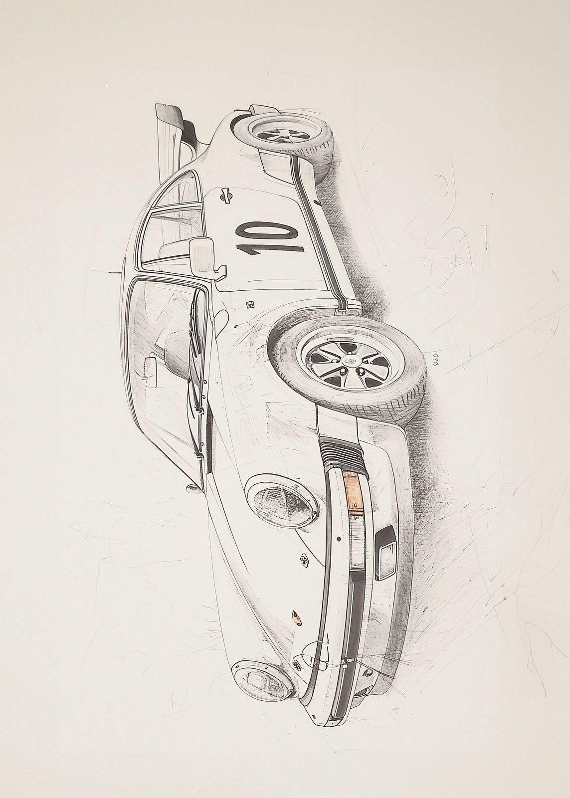 Poster - Klassisches Auto Illustration