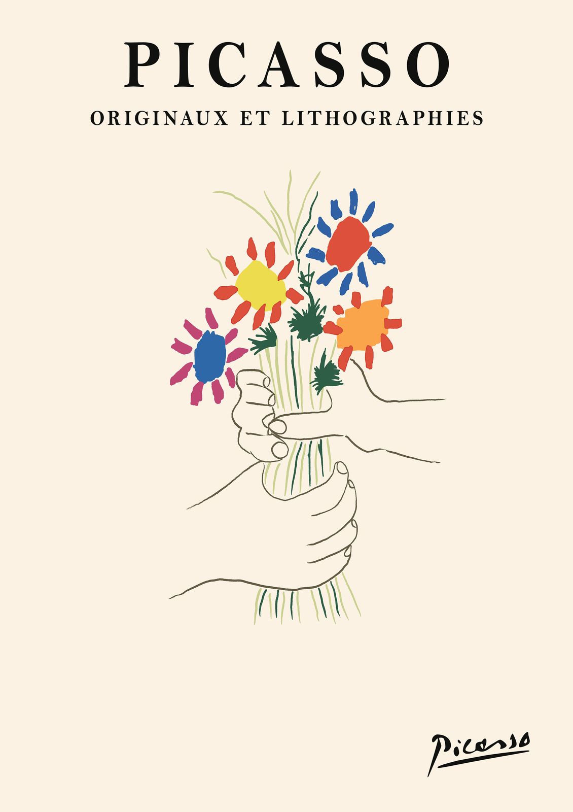 Poster - Blumenstrauß von Picasso