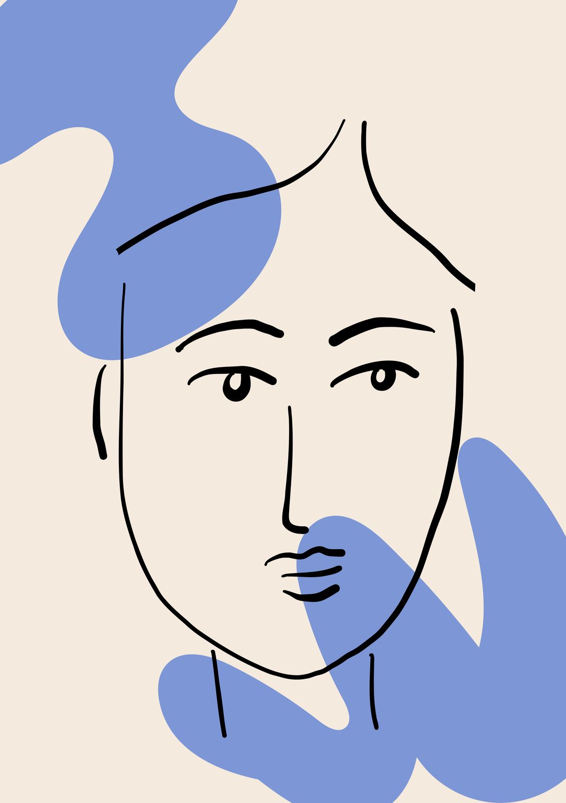Poster - Abstraktes Gesicht