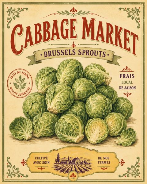 Plakat - Kohlenmarkt Rosenkohl
