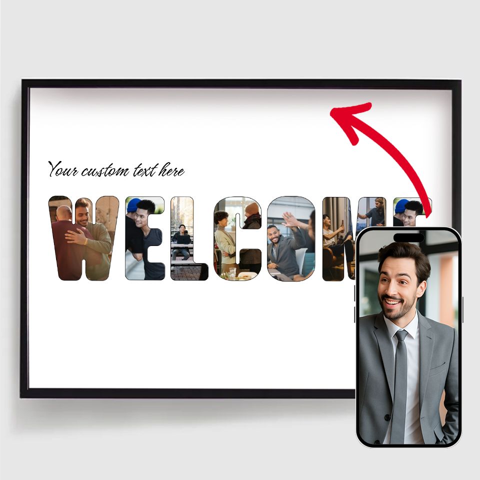 Personalisierte Poster - Willkommen - Foto Upload