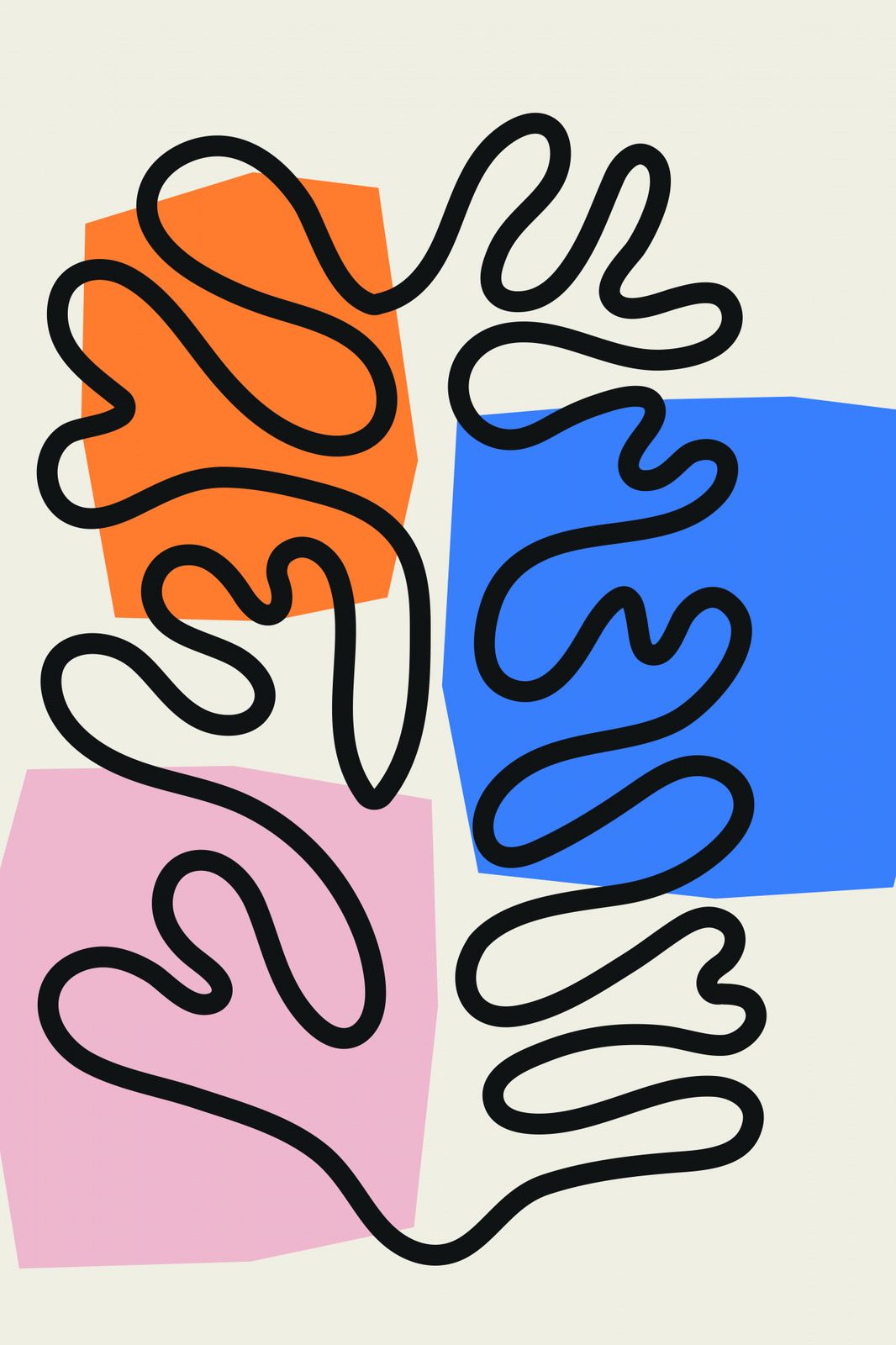 Poster - Abstrakte Farbformen