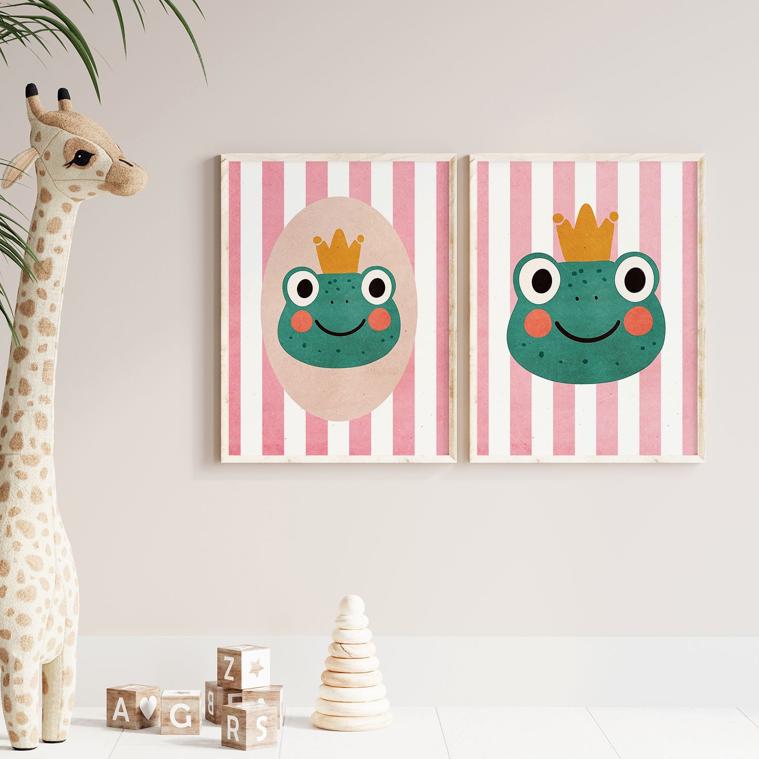 Poster - Froschprinz Kunst / Set aus 2