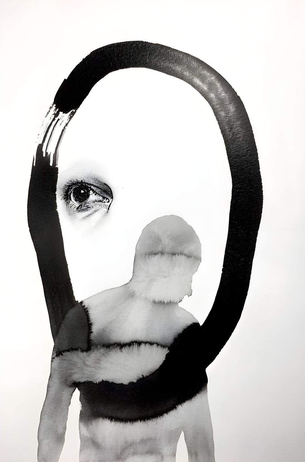 Poster - Abstraktes Auge und Figur