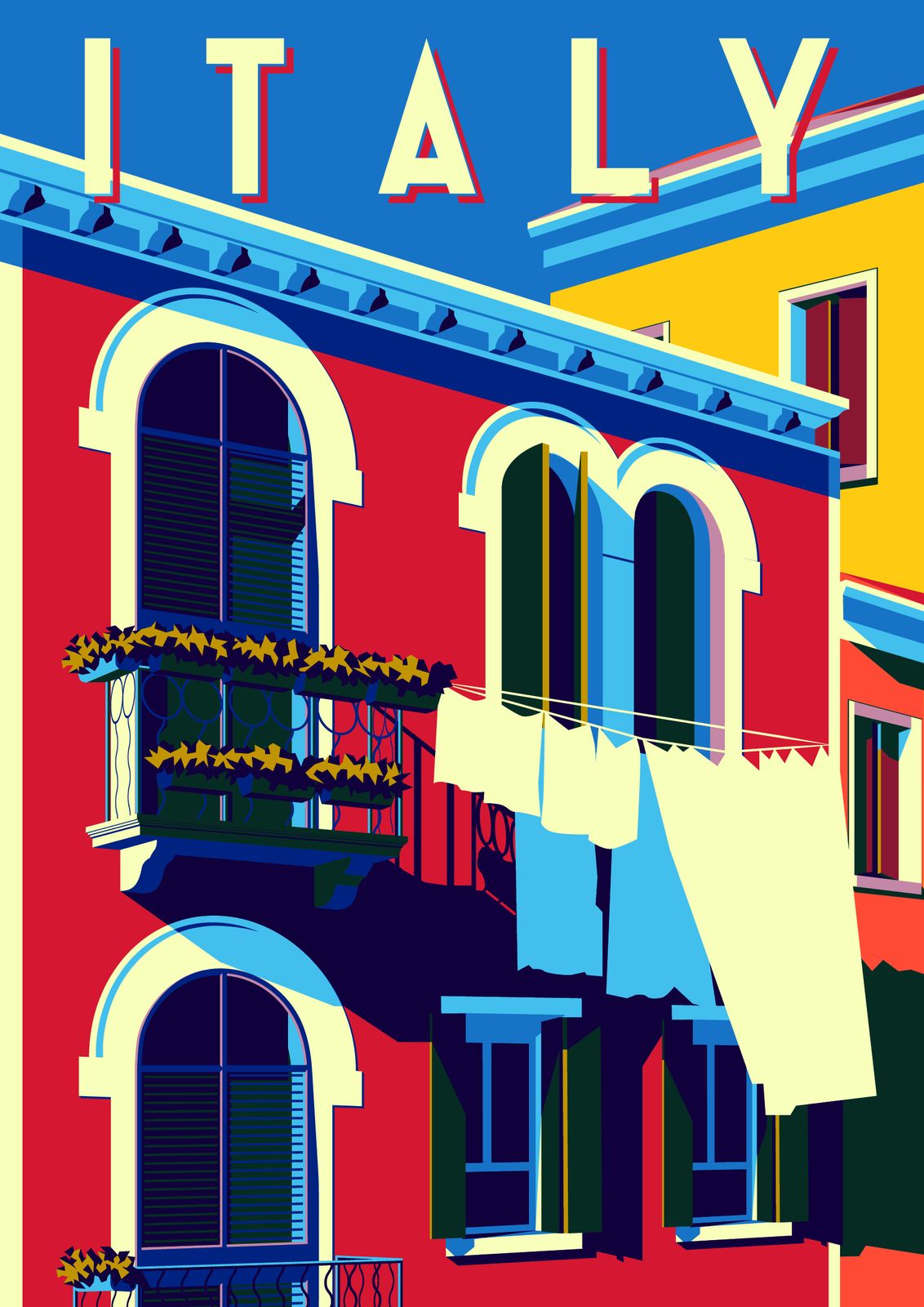 Italien Poster - Klassischer Reisestil