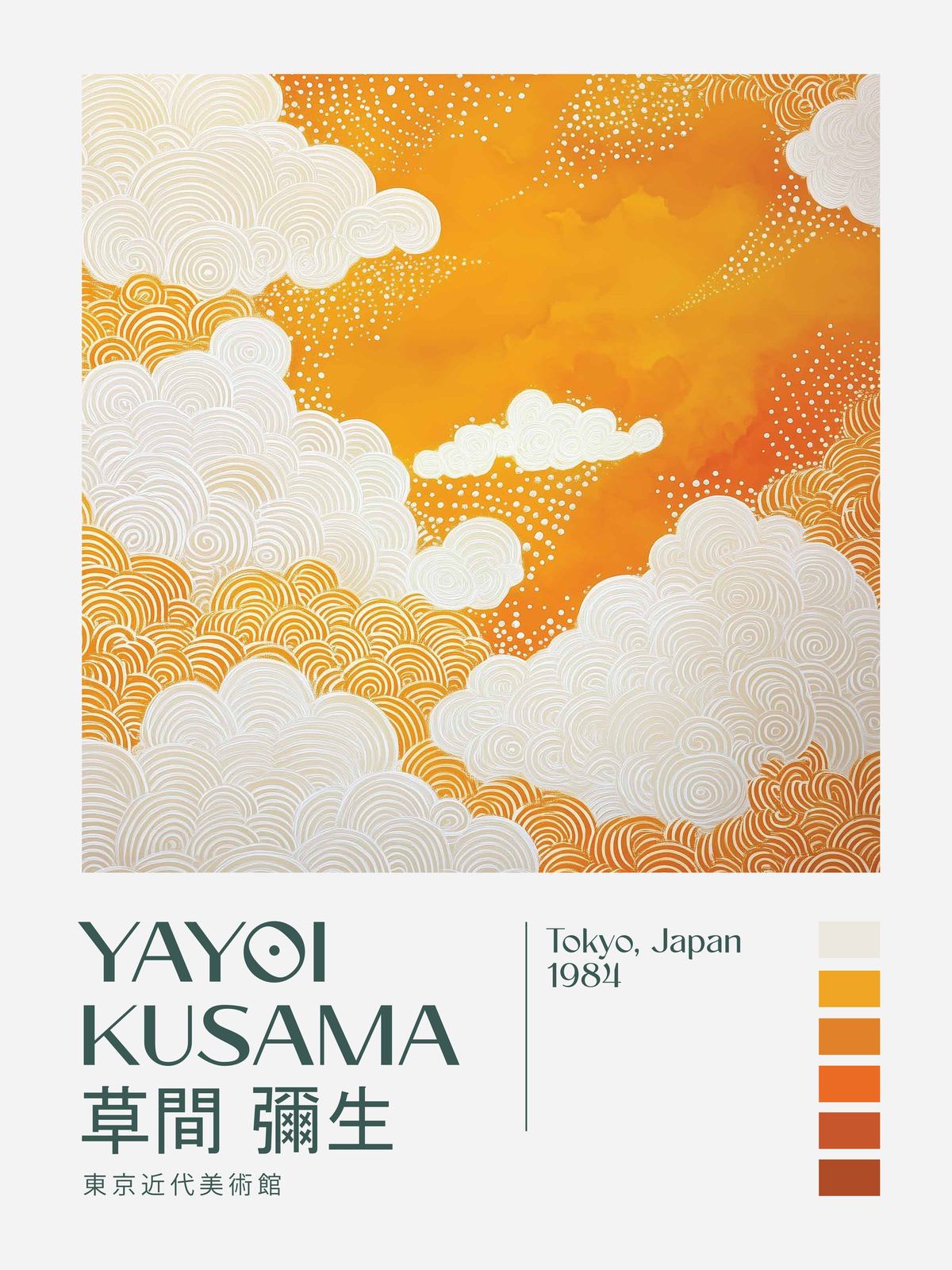 Poster - Yayoi Kusama Wolkenkunstwerk