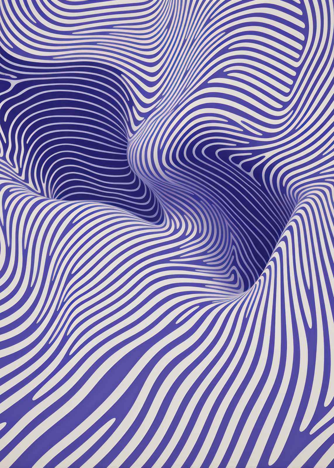 Poster - Blaue Abstrakte Wellen