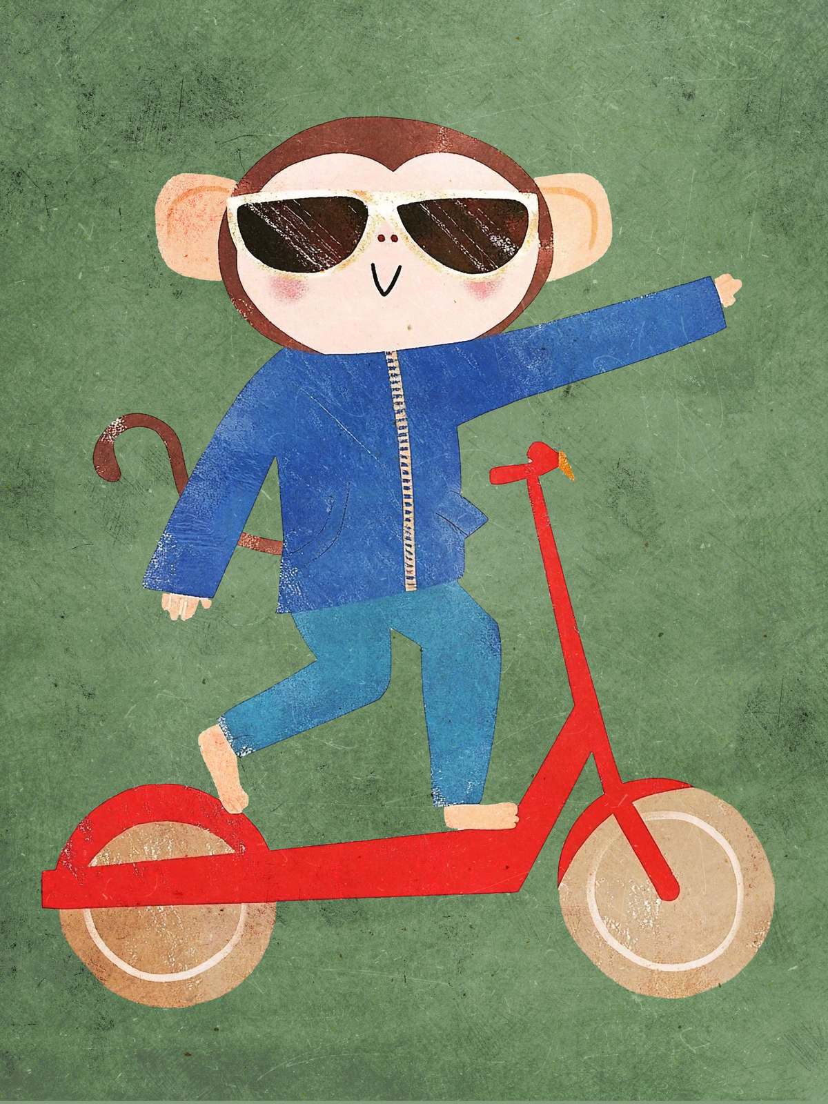 Poster - Cooler Roller Monkey