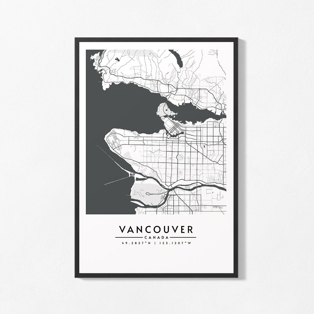 Poster - Vancouver-Karte